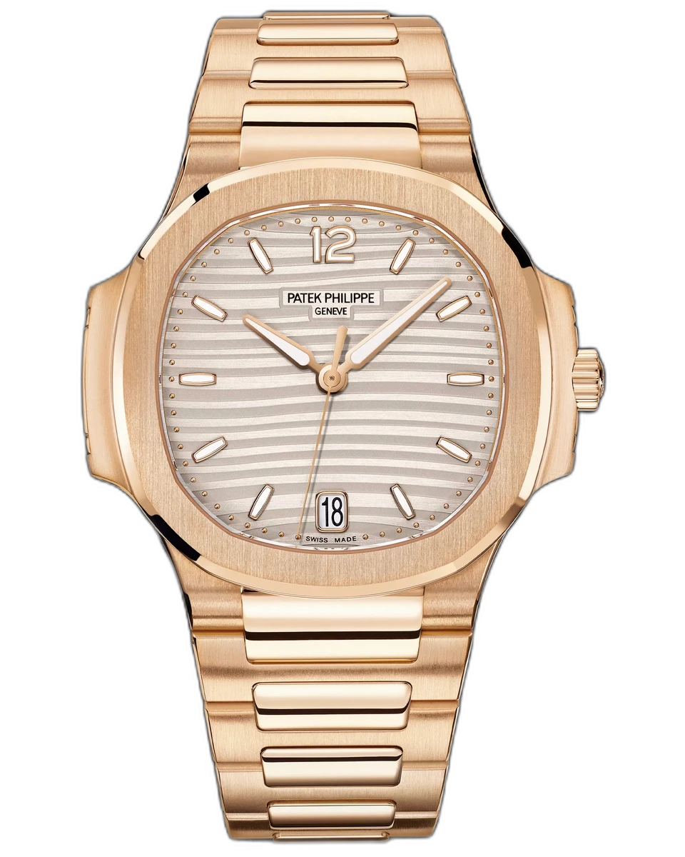 Patek Philippe Nautilus 7118/1R-001 Silvery Opaline Dial 35Mm 18Kt Rose Gold