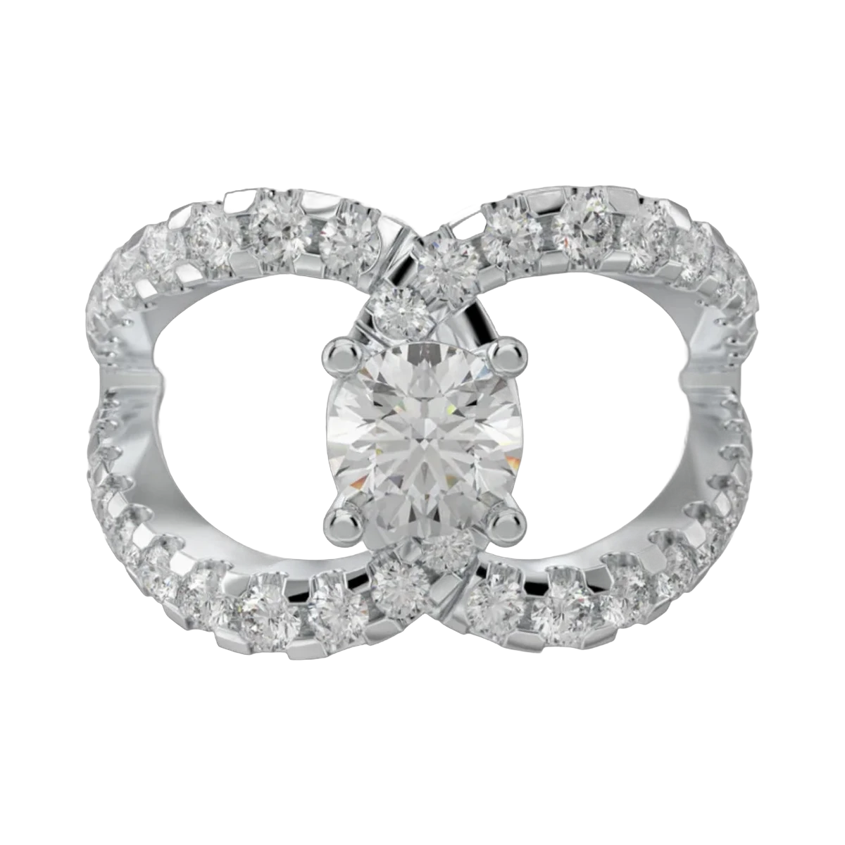 50 Ptr Ring -1.13 CTS- HRD-F-G/SI 775R,Total Wt - 4.70gm