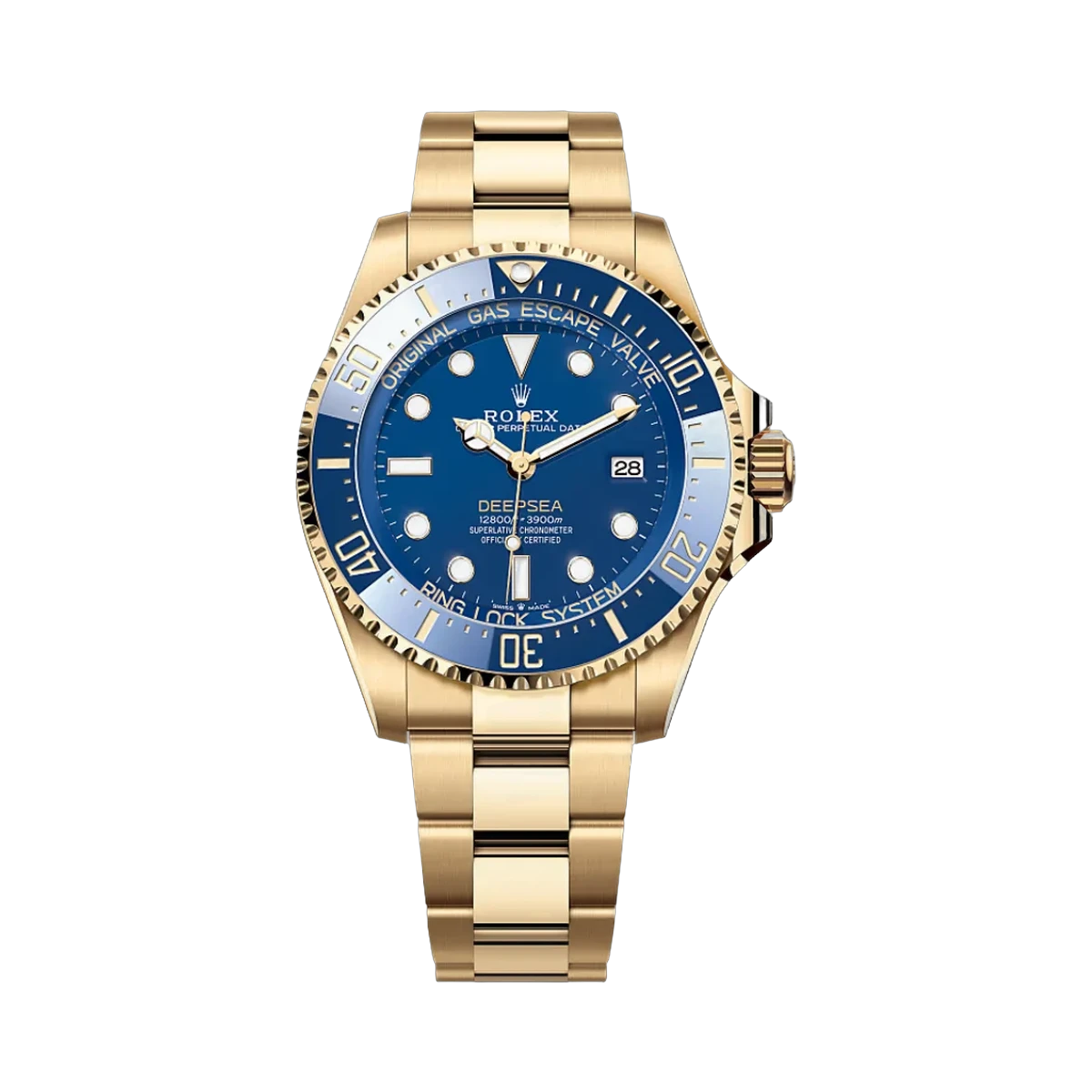 Rolex Deepsea 136668LB-0001 Yellow Gold Blue Dial 44mm Men’S Watch