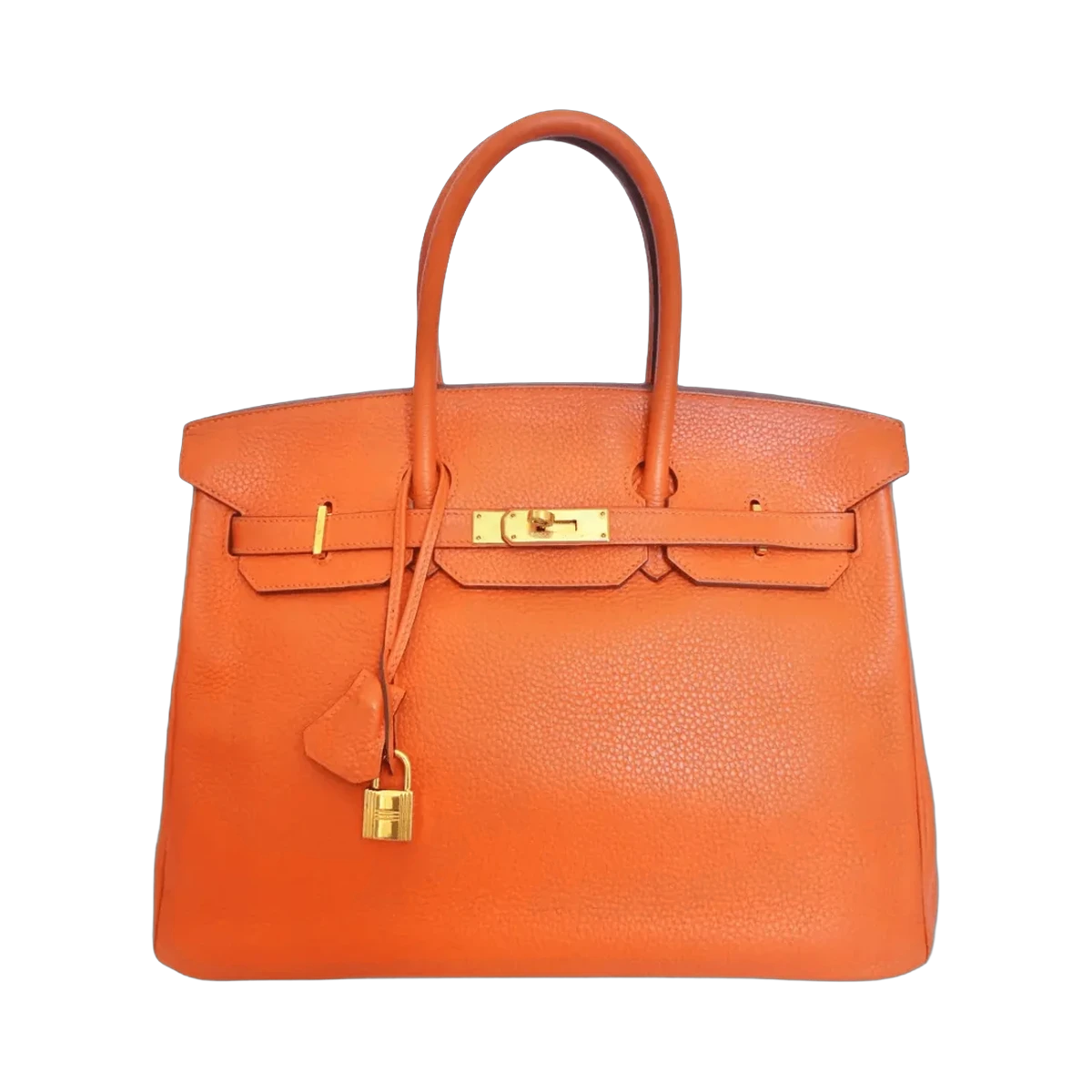 Hermes Birkin 35 FEU Orange Epsom Leder Gold HW Handtasche