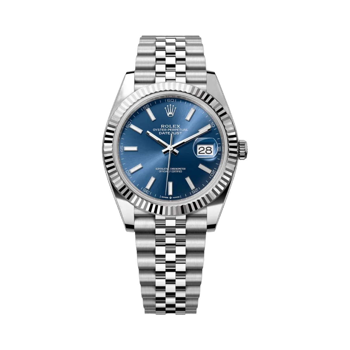Rolex Datejust 41 Oyster Perpetual 126334-0002 White Gold 41mm Blue Dial Mens Watch