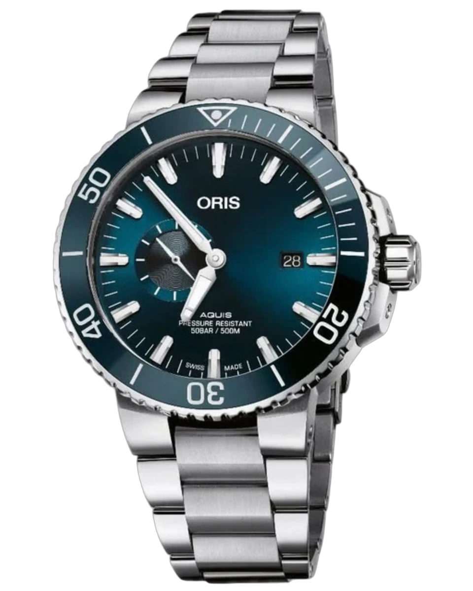Oris Aquis Small Second Date (2nd unit) 743 7733 4155-07 4 24 69EB 45.5mm Stainless Steel & Ceramic