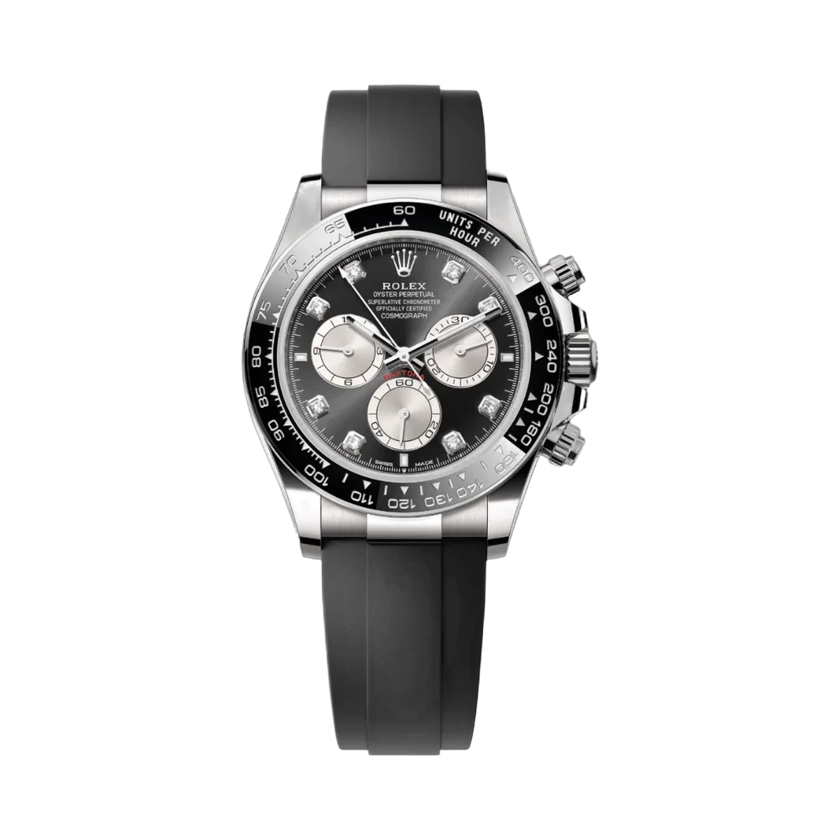 Rolex Daytona Oysterflex 126519LN-0004 White Gold Black Diamond Dial