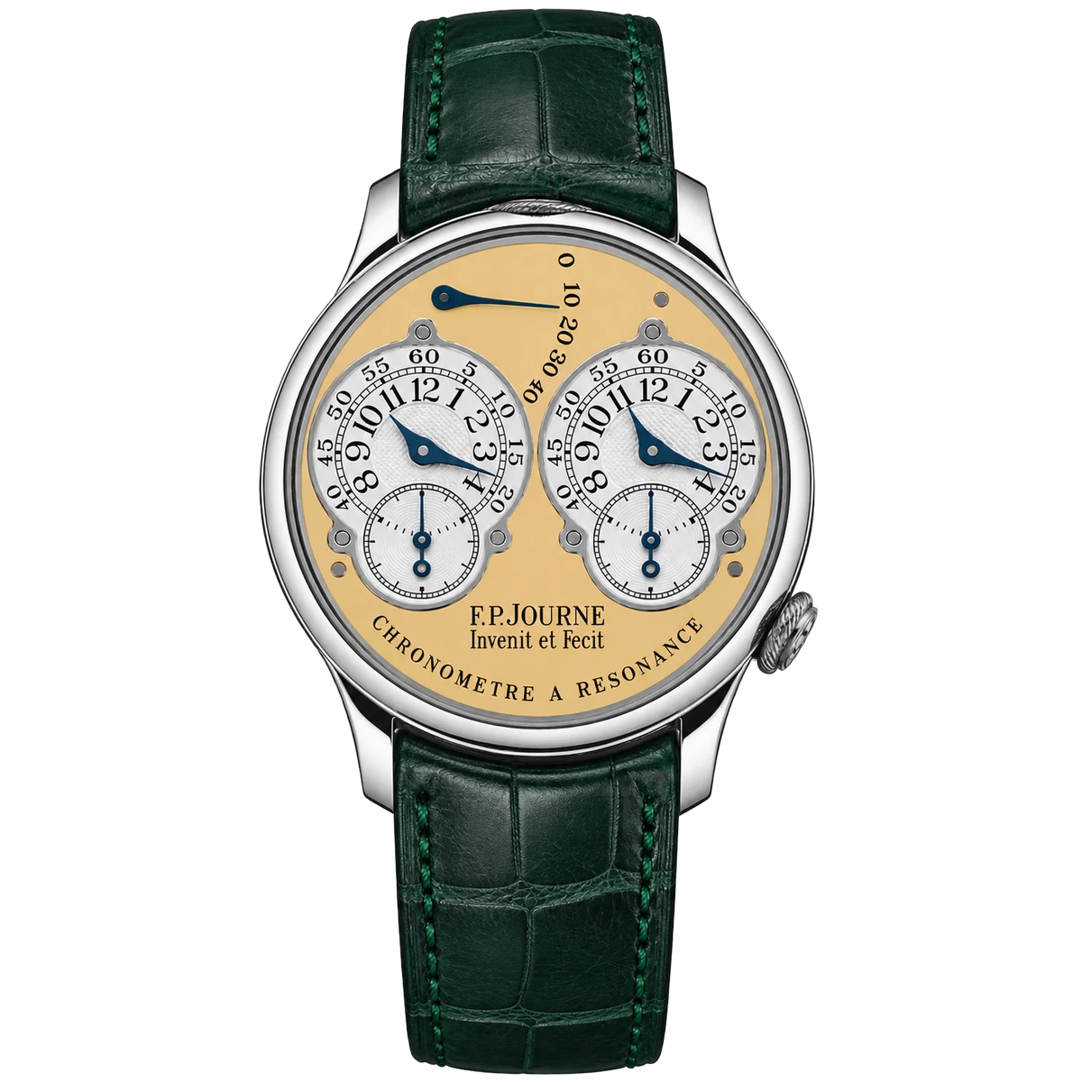 F.P. Journe Chronomètre Souverain CSD Kaliber 1304 Dubai Boutique Edition 40 mm Platingehäuse Grünes Zifferblatt Herrenuhr