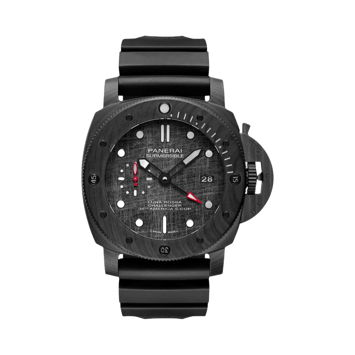 Panerai Submersible Luna Rossa PAM01039 Carbotech 47mm Grey Dial Mens Watch