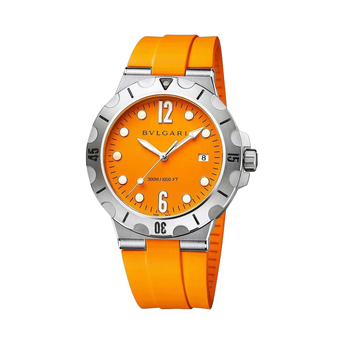 Bvlgari Diagono Scuba Automatic Orange 102787 41MM Stainless Steel