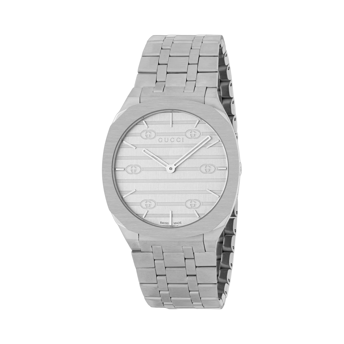 Gucci Gucci 25H 30mm Silver Dial Watch YA163402