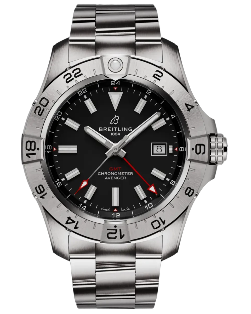 Breitling A32320101B1A1 AVENGER AUTOMATIC GMT 44 STEEL BLACK DIAL