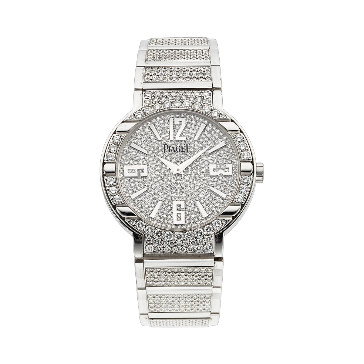 Piaget Polo 27705 Automatic Pave Diamond Dial and Bezel 38mm White Gold