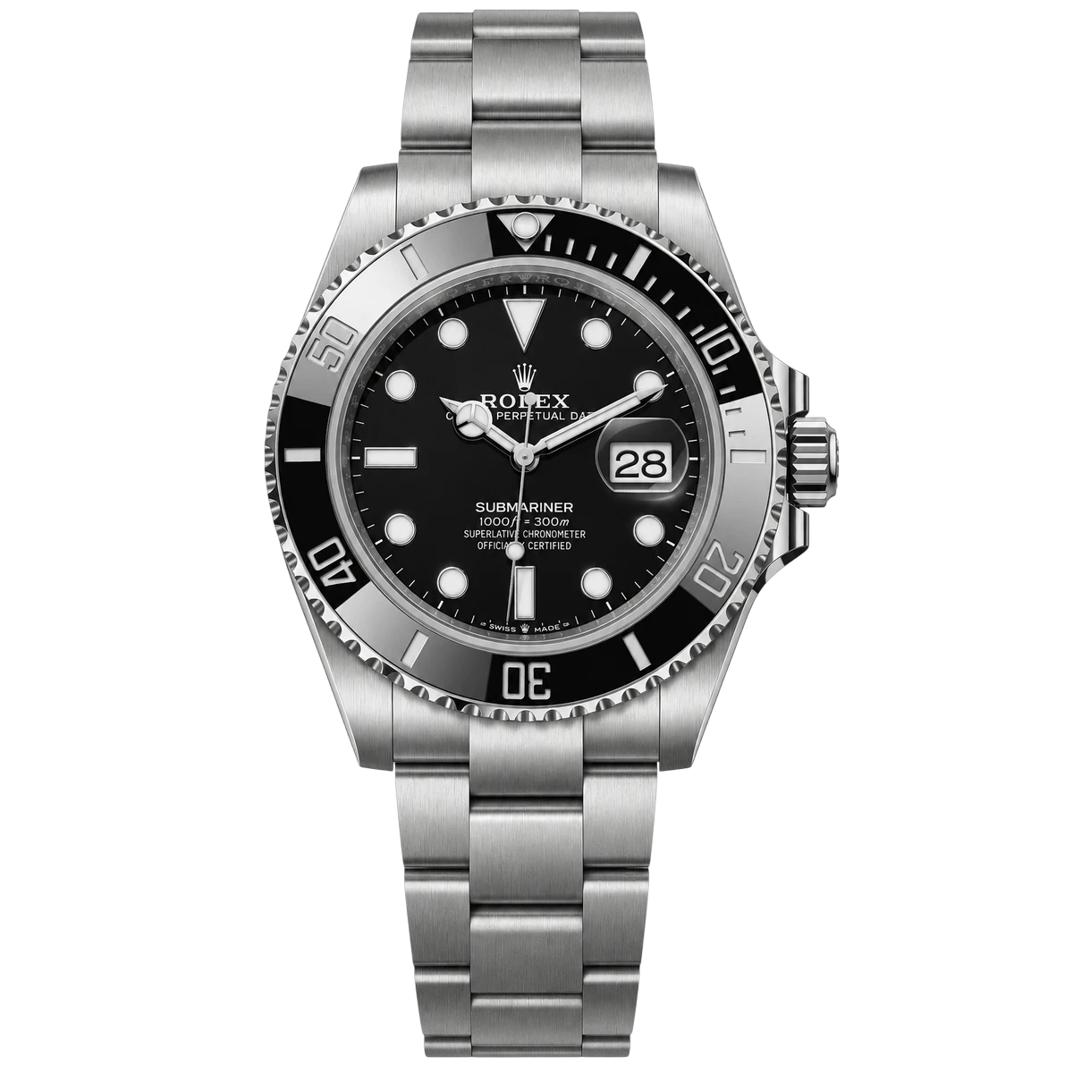 Rolex Submariner Date 126610LN-0001 Oyster Perpetual Schwarzes Zifferblatt 41mm Herrenuhr mit schwarzem Zifferblatt
