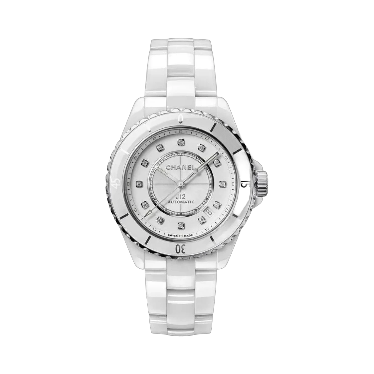 Chanel J12 H5705 Automatic White Ceramic Diamond Dial 38mm