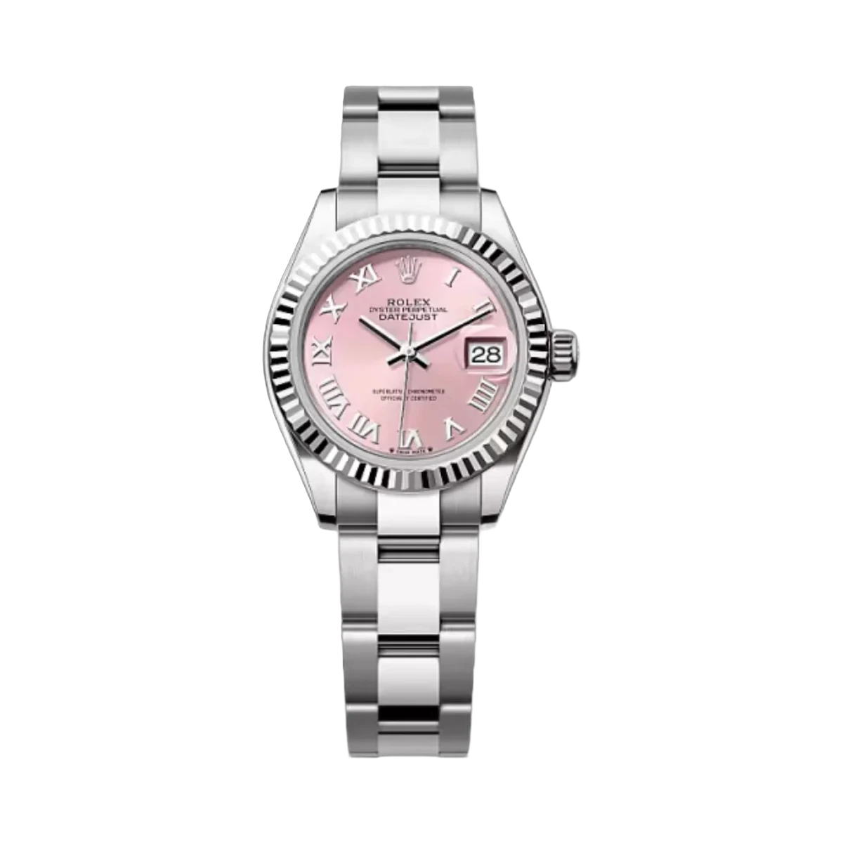 Rolex Lady-Datejust 279174-0018 Oystersteel-White Pink Dial 28mm Women’s Watch