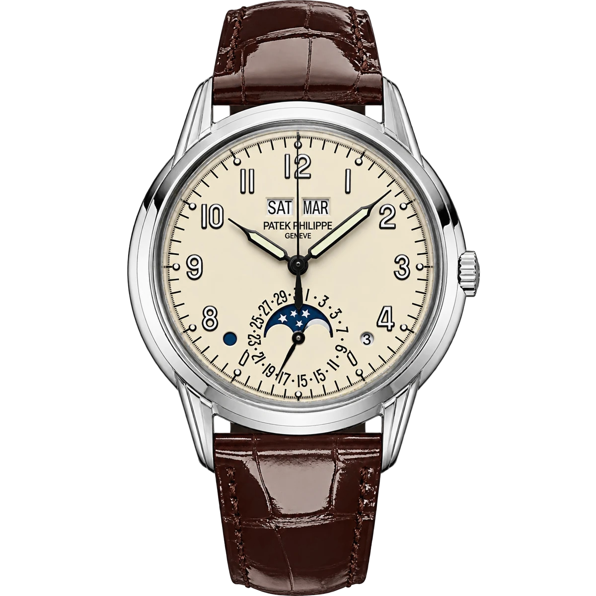 百达翡丽 Grand Complications 5320G-001 万年历 奶油色表盘 18Kt 白金