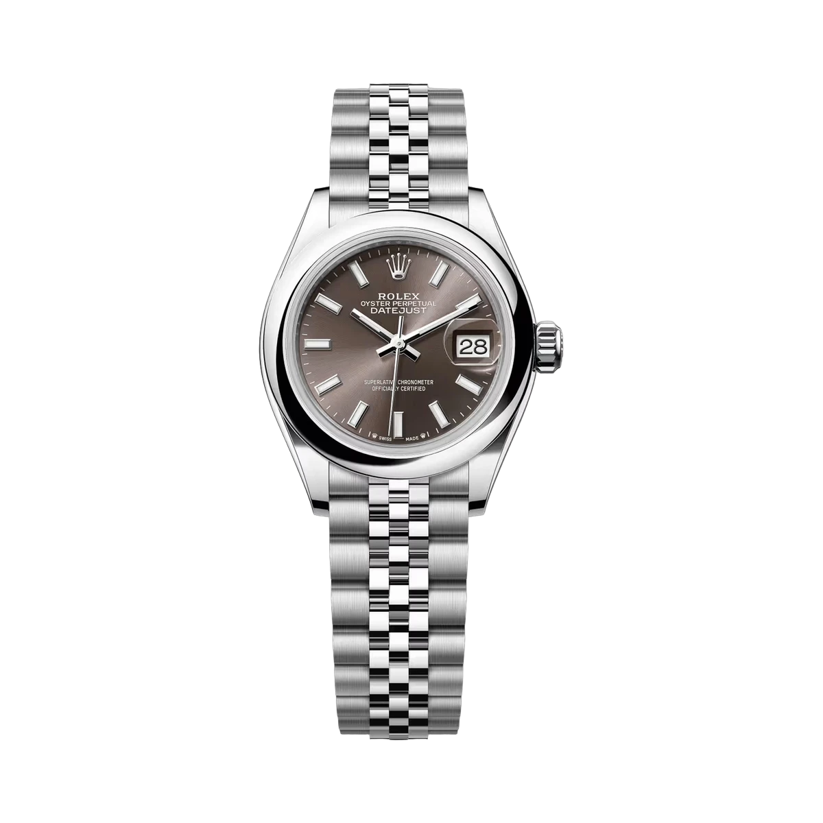 Rolex Datejust 279160 DGIJ Grey Index Dial 28mm Ladies Watch