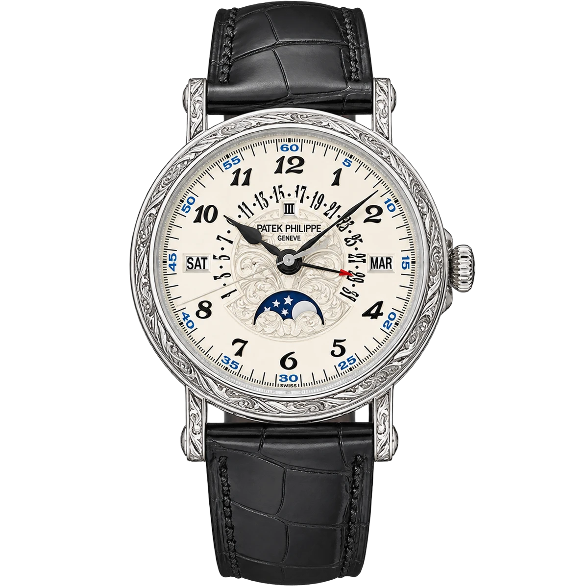 百达翡丽 Grand Complications 5160/500G-001 万年历 18K 白金腕表