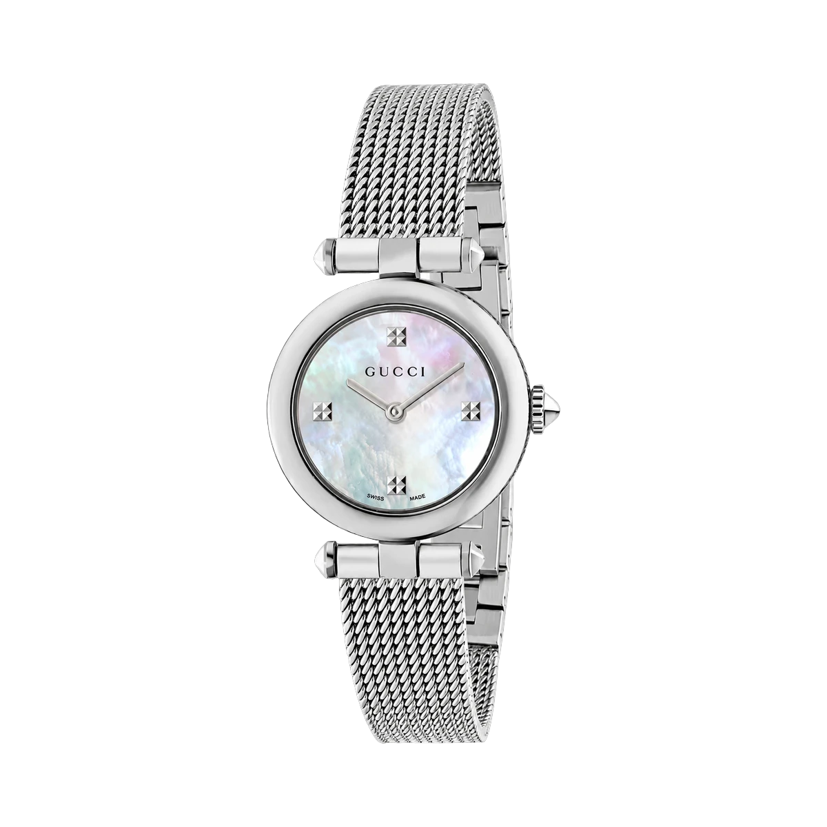 Gucci Diamantissima Mother of Pearl Dial Stainless Steel Women's Watch 27mm YA141504