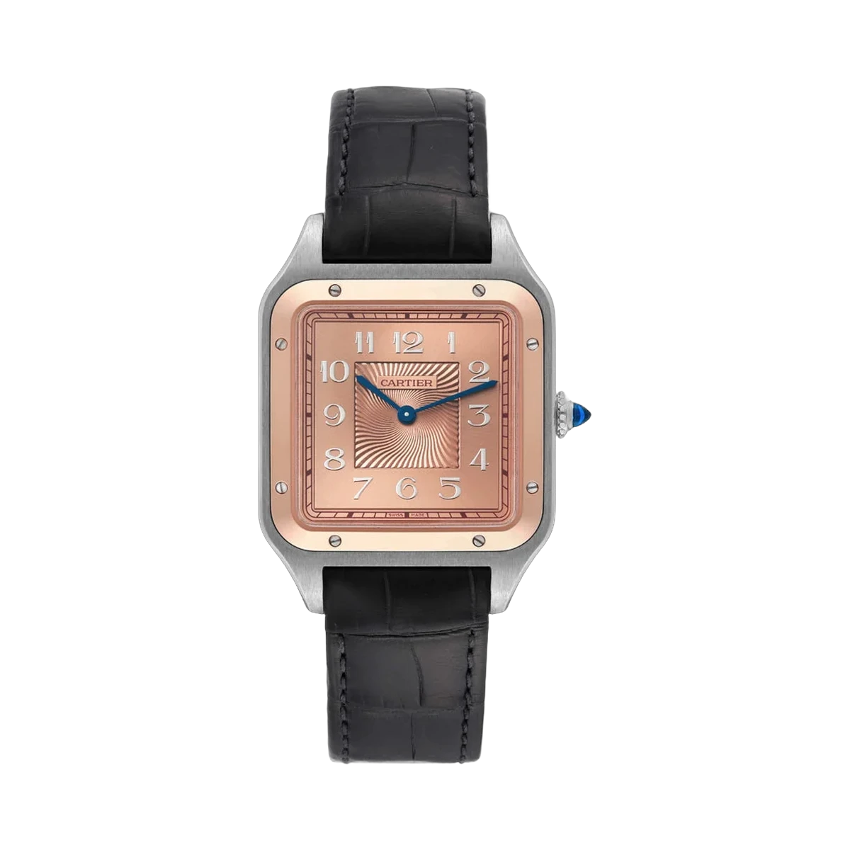 Cartier Santos Dumont W2SA0025 Steel & Rose Gold 33.9mm Salmon Dial Limited Edition Men's Watch