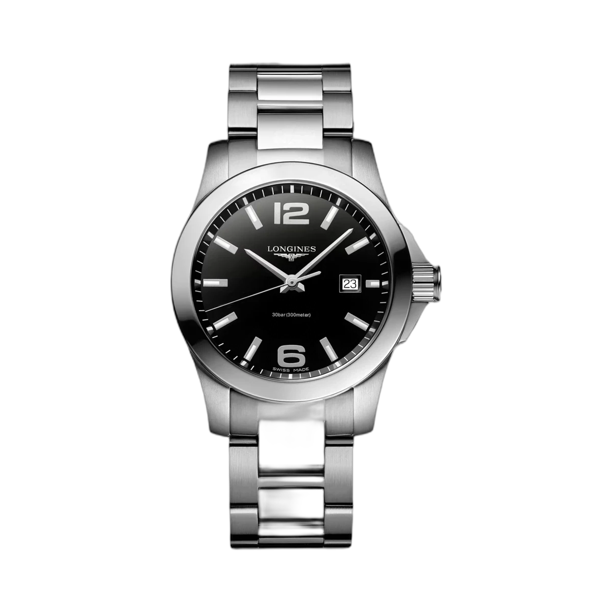 Longines Conquest Ladies L33774586 34MM Black Dial Stainless Steel