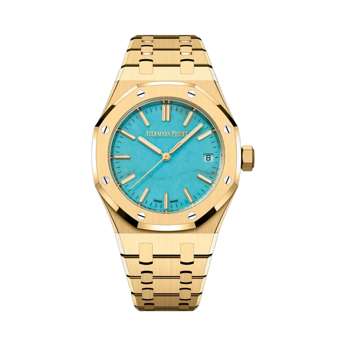 Audemars Piguet Royal Oak 15550BA.OO.1356BA.01 Yellow Gold 37mm Turquoise Dial