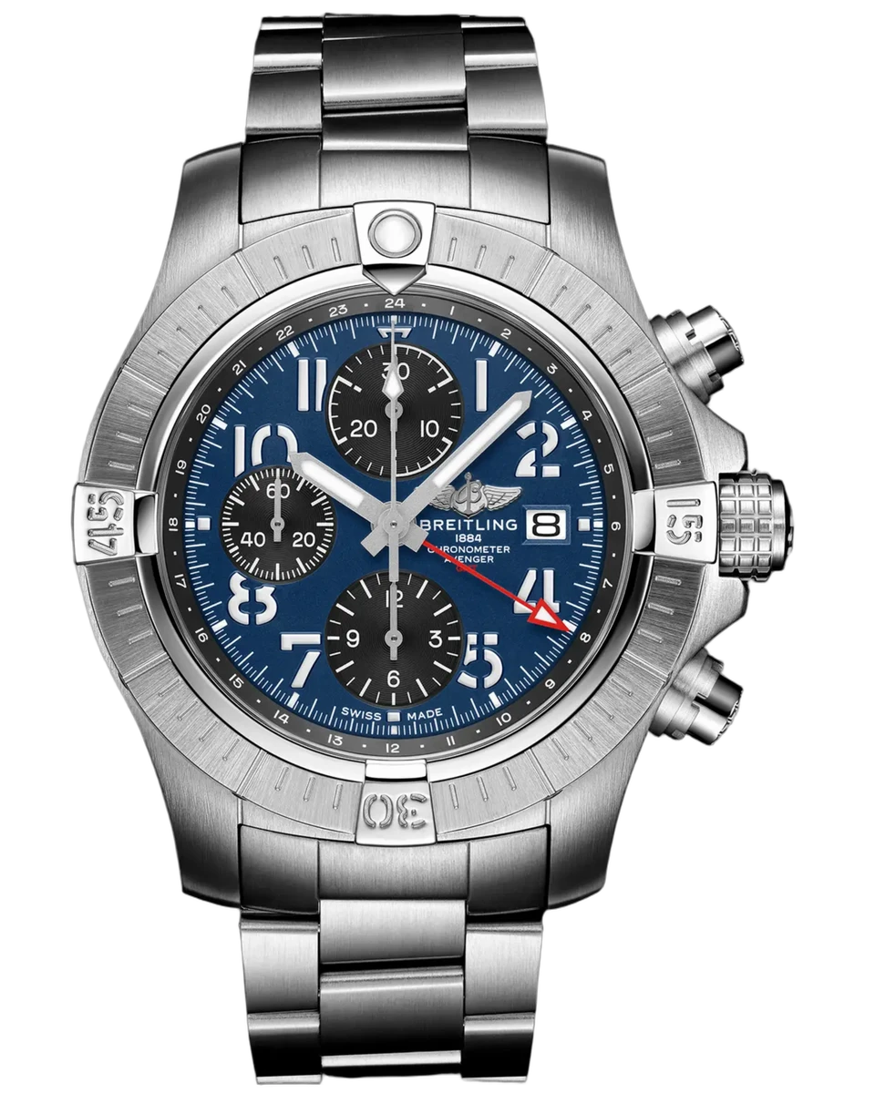 Breitling A24315101C1A1 AVENGER CHRONOGRAPH GMT 45 STEEL BLUE DIAL