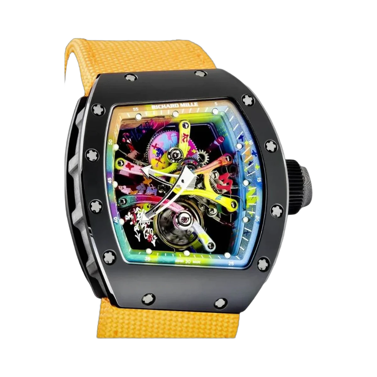 Richard Mille RM 68-01 Yellow Strap Tourbillon Cyril Kongo