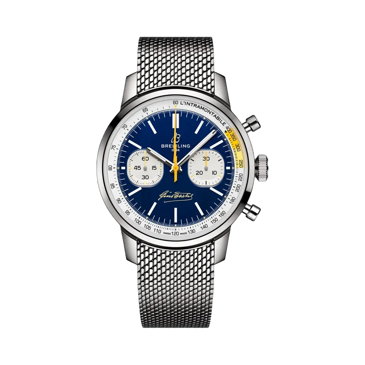 Breitling Top Time B01 Gino Bartali AB01767A1C1A1 Stainless Steel 41mm Blue Dial Men's Watch