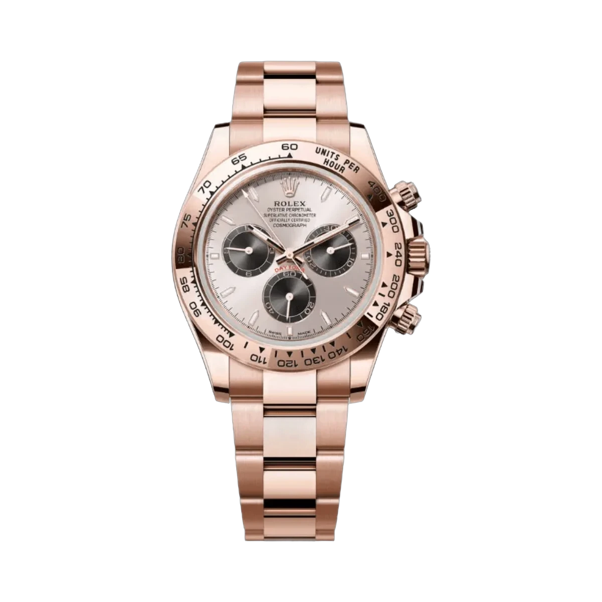 Rolex Cosmograph Daytona 126505-0003 Rose Gold Sundust Dial with Black Sub Dials