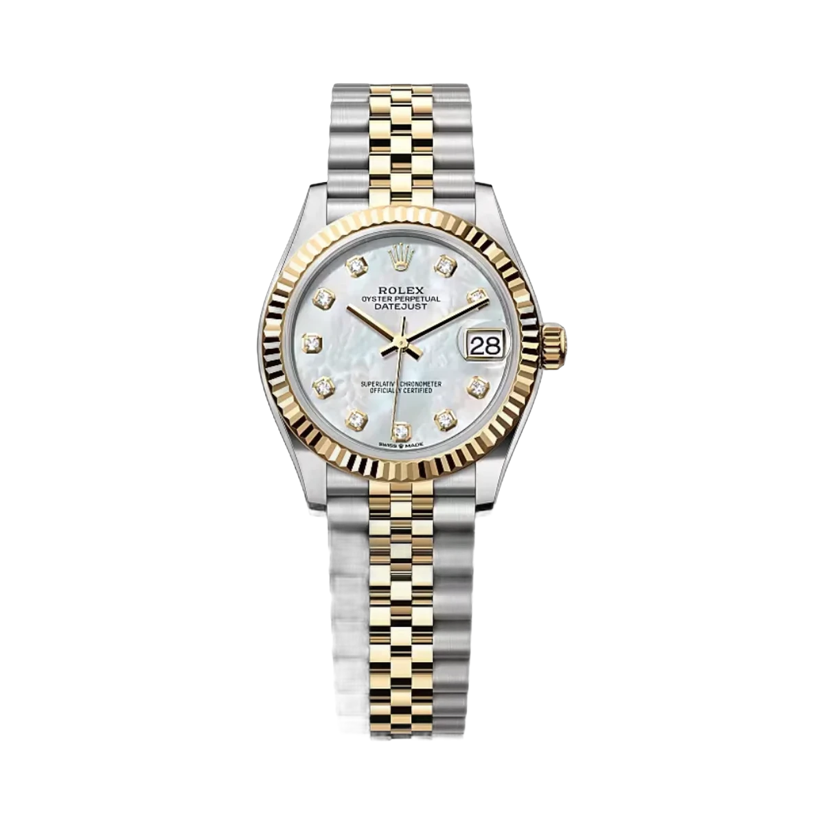 Rolex Datejust 278273-0028 Oystersteel-Yellow Gold MOP Dial 31mm Women’s Watch