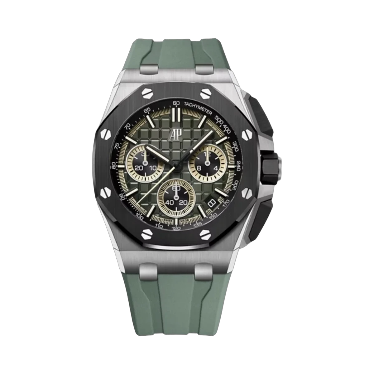 Audemars Piguet Royal Oak Offshore 26420IO.OO.A402CA.01 Titan 43mm Grünes Khaki-Zifferblatt Herrenuhr