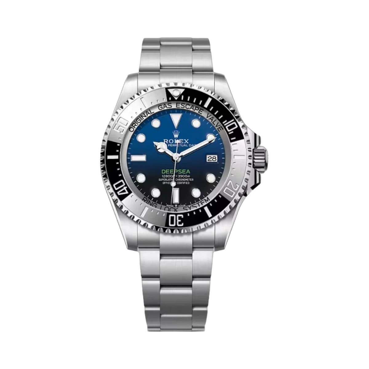 Rolex Deepsea 136660-0005 蚝式钢黑色表盘 41 毫米男士手表