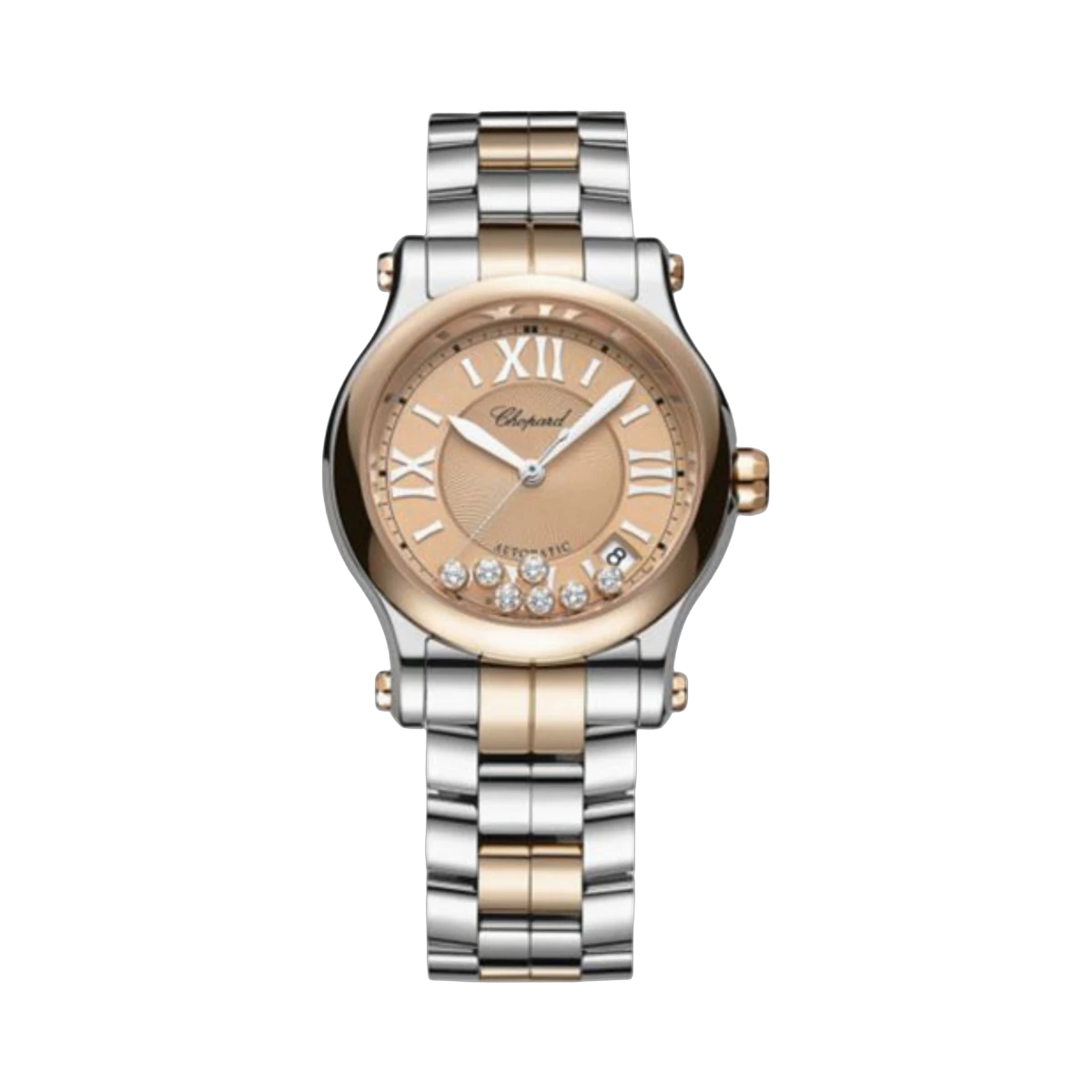 Chopard 278559-6019 HAPPY SPORT ETHICAL RG 36M 18K EVEROSE GOLD & STAINLESS STEEL