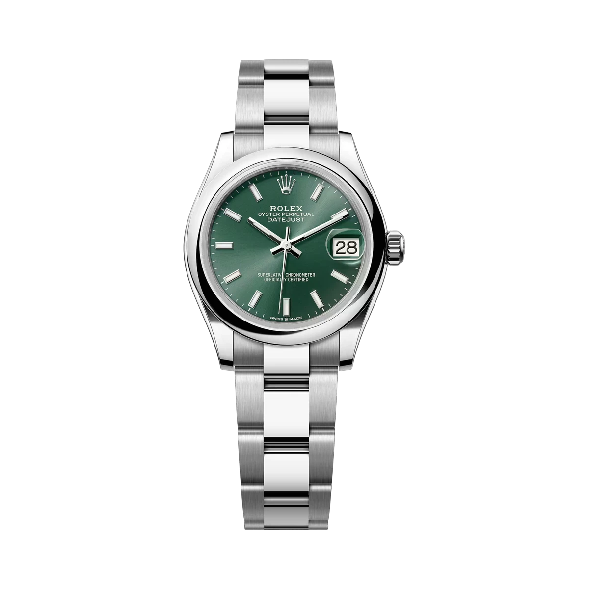 Rolex Datejust 278240 0011 Mint Green Index Dial 31mm Ladies Watch