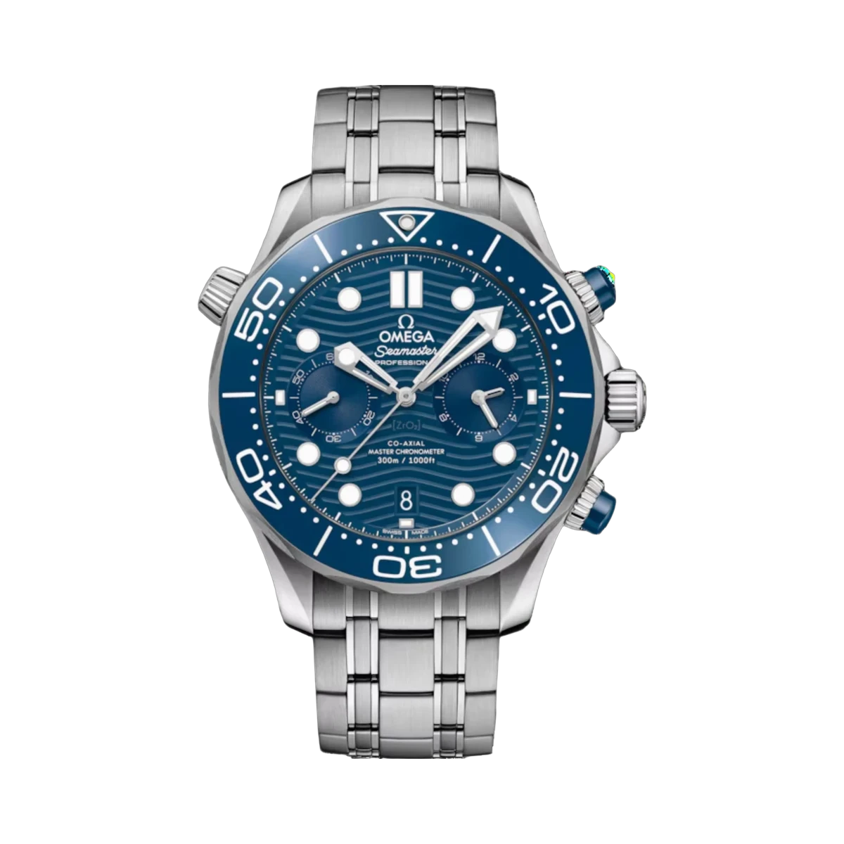 Omega Seamaster Diver 300M Co-Axial Master Chronograph 210.30.44.51.03.001 Blue Dial 44mm Stainless Steel