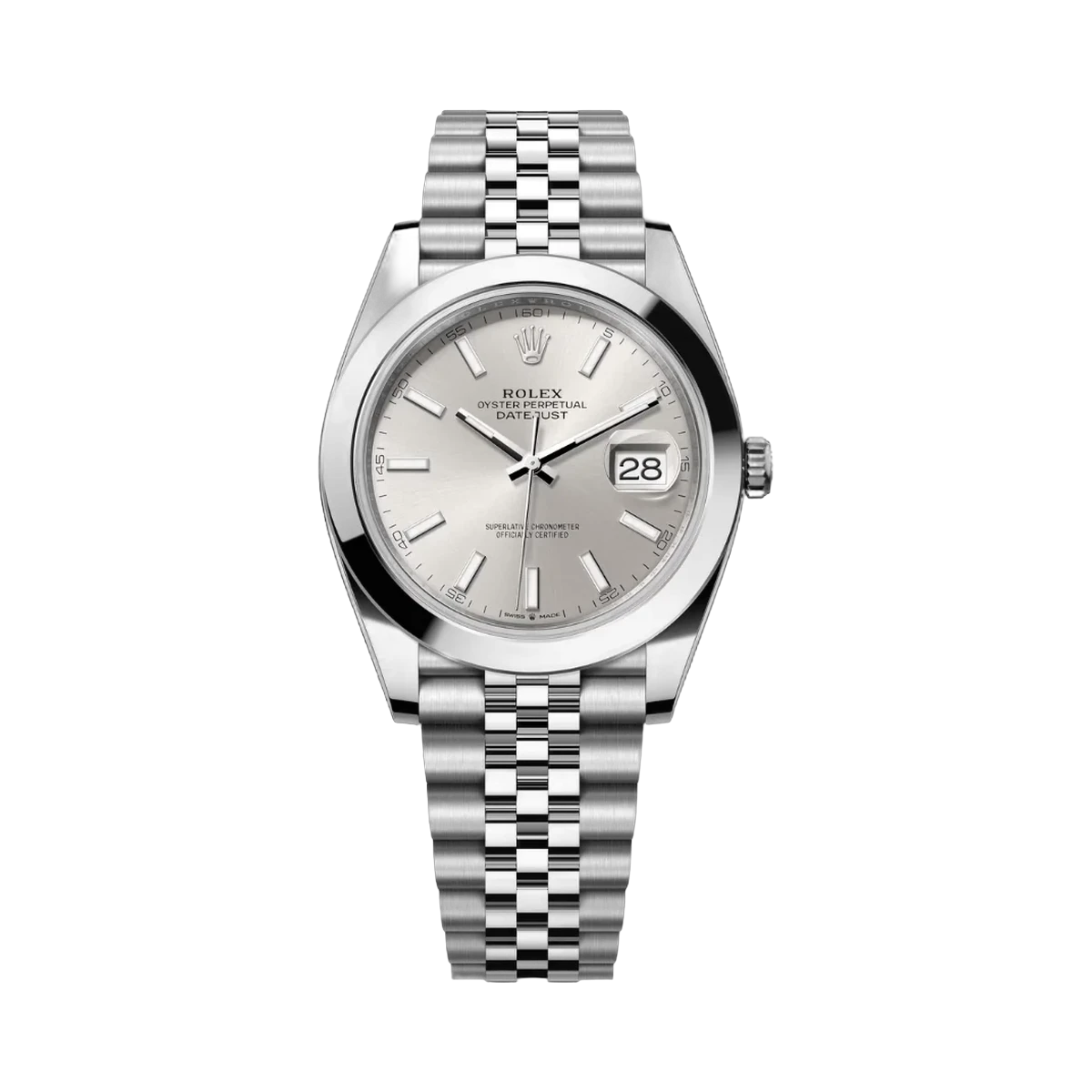 Rolex Datejust m126300-0004 Oyster Perpetual 41Mm Silver Dial Mens Watch
