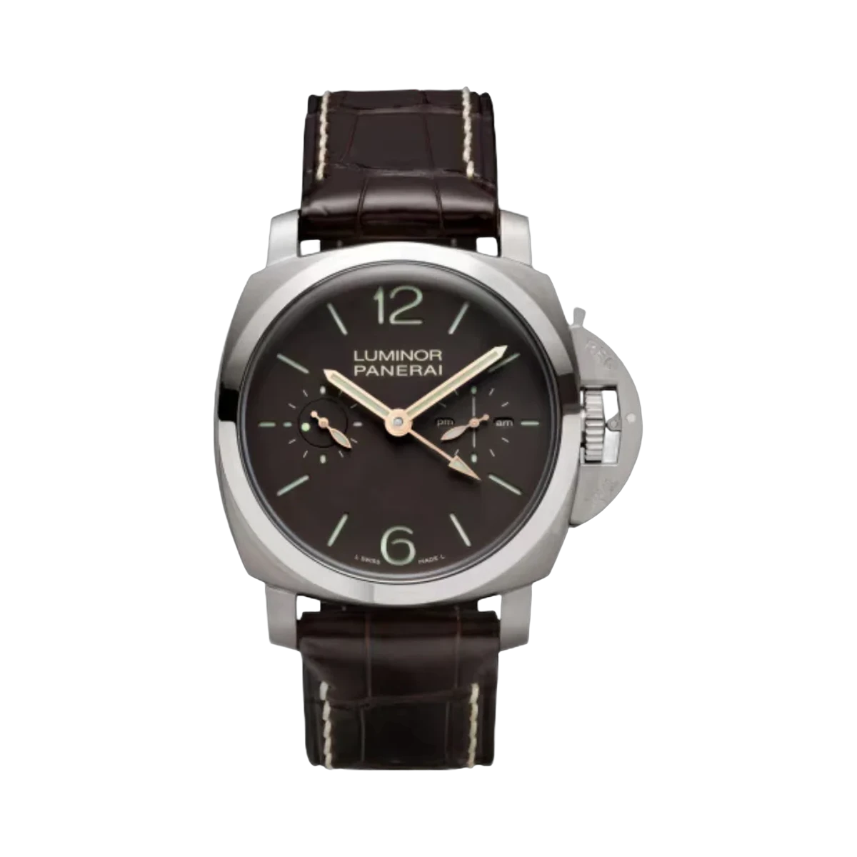 Panerai Luminor 1950 Tourbillon Gmt PAM00306 Dark Brown 47mm Men's Watch