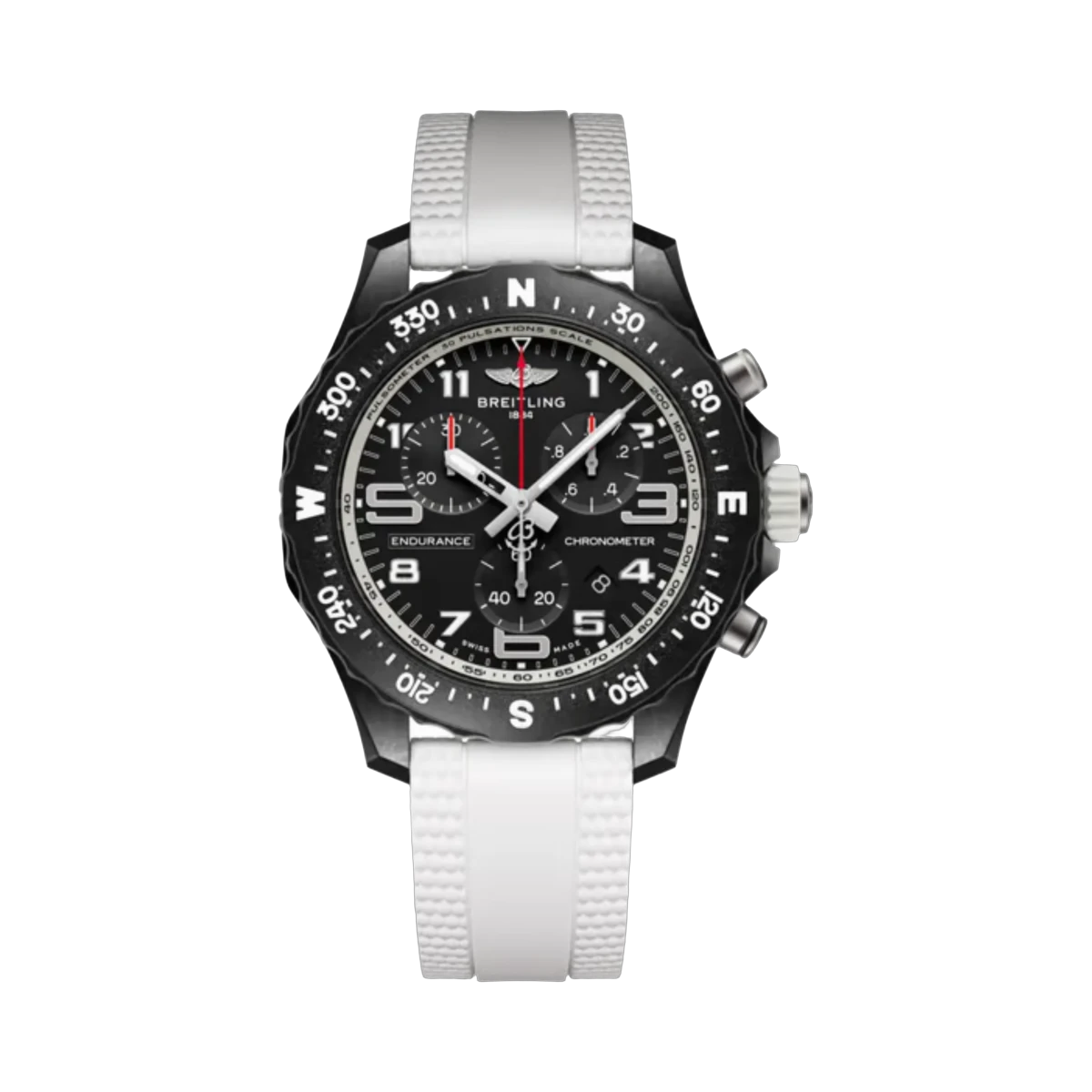 Breitling X83310A71B1S1 ENDURANCE PRO BLACK DIAL WHITE STRAPS 38M