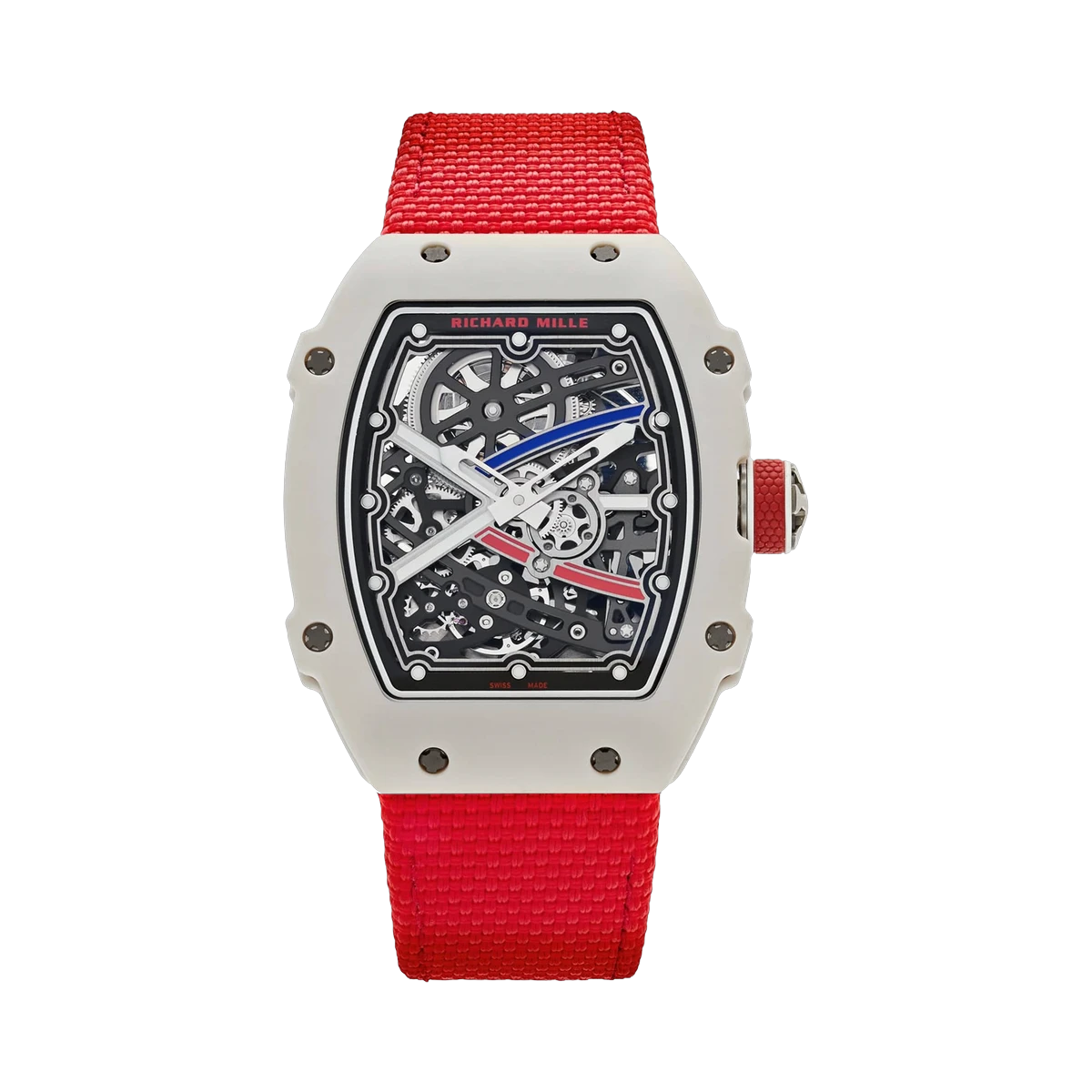 Richard Mille RM 67-02 CA-FQ Alexis Pinturault White Carbon TPT 38.7mm Skeleton Dial Unisex Watch
