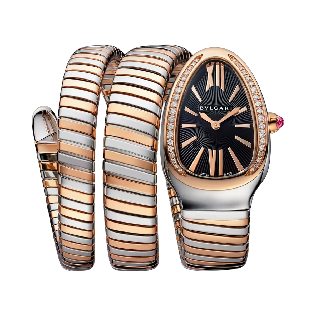 Bvlgari Serpenti Tubogas 102099 35MM Steel and Rose Gold