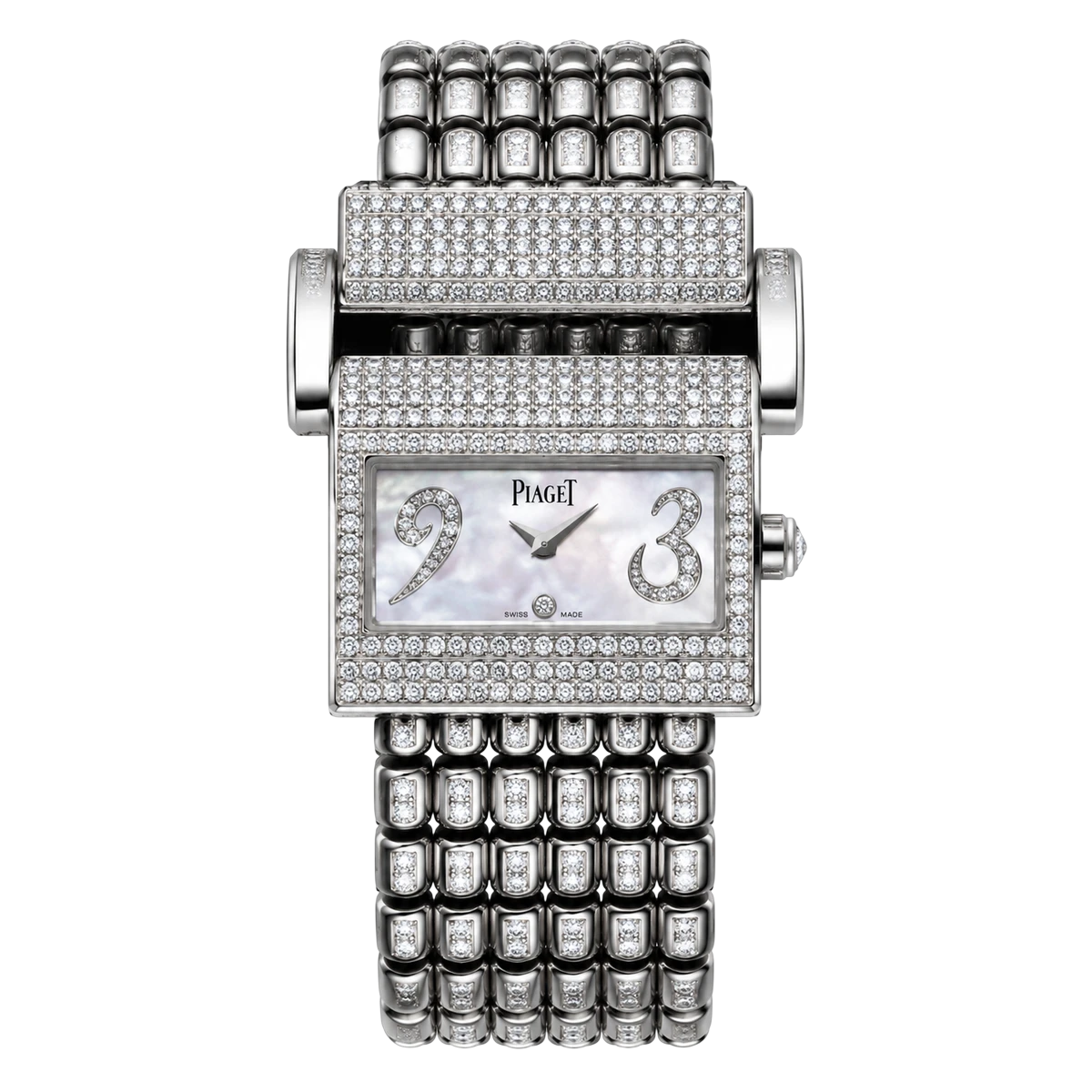 Piaget Miss Protocole G0A29020 MOP Dial Diamond Set Bezel 36x40mm 18K White Gold