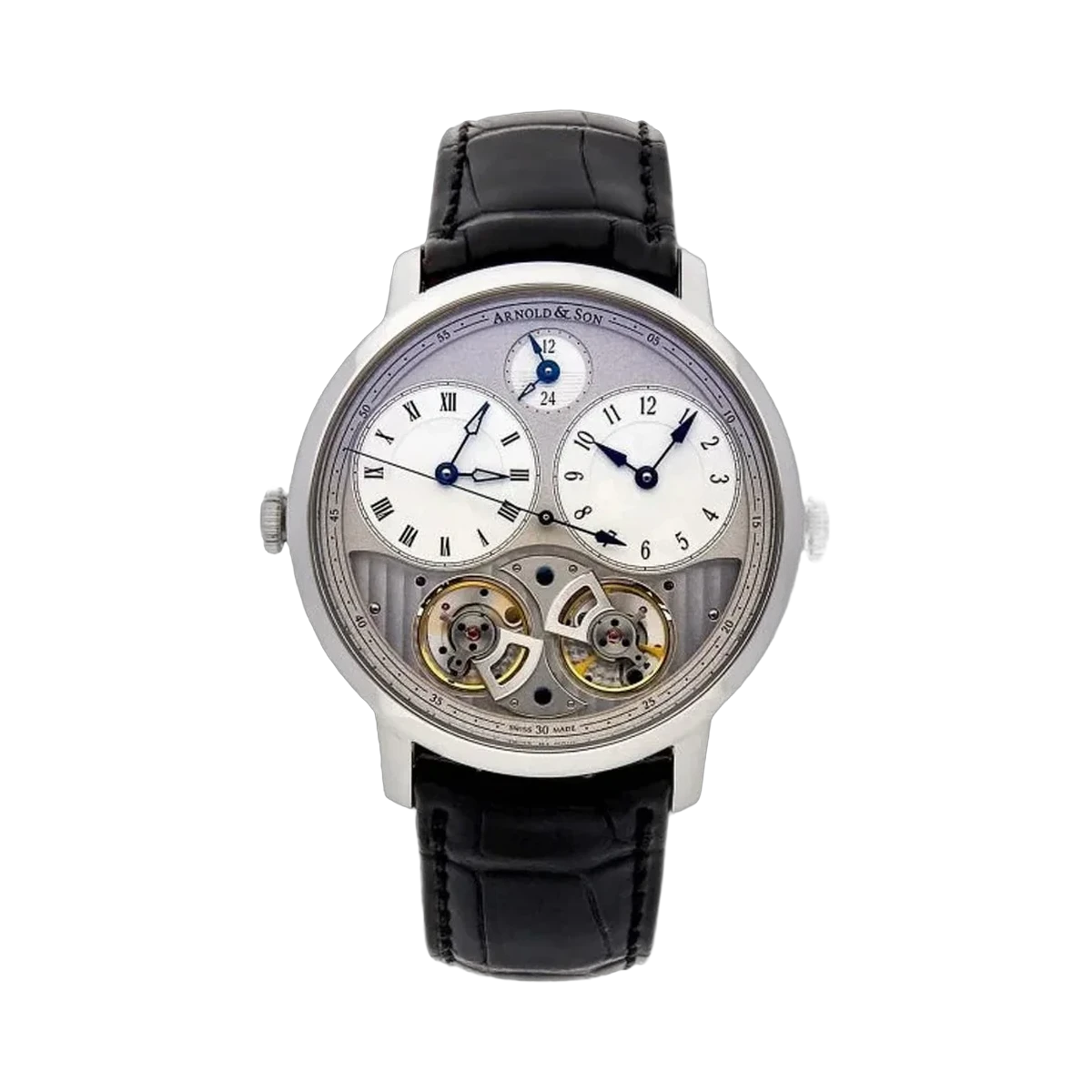 Arnold & Son DBG Equation GMT 1DGAS.S01A.C121S Stainless Steel 44mm Gray Dial Men's Watch