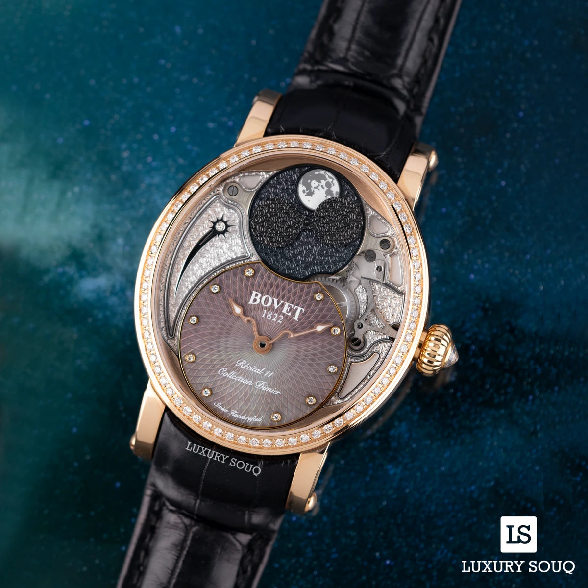 Bovet Dimier Recital 11 Miss Alexandra Moonphase & MOP DTR11 37x41mm 18K Rose Gold