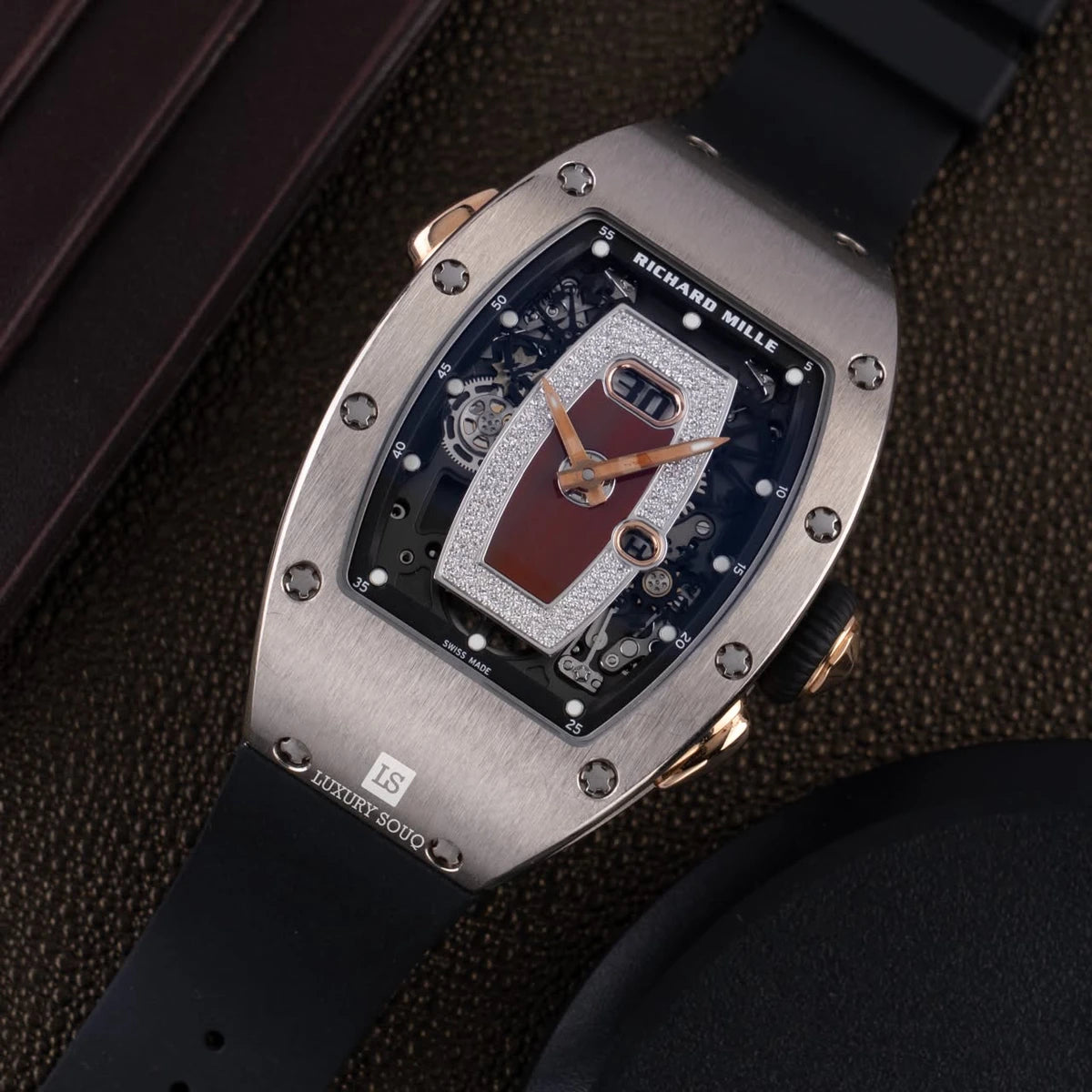 Richard Mille RM 037 White Gold Red Jasper Diamond Dial RM037
