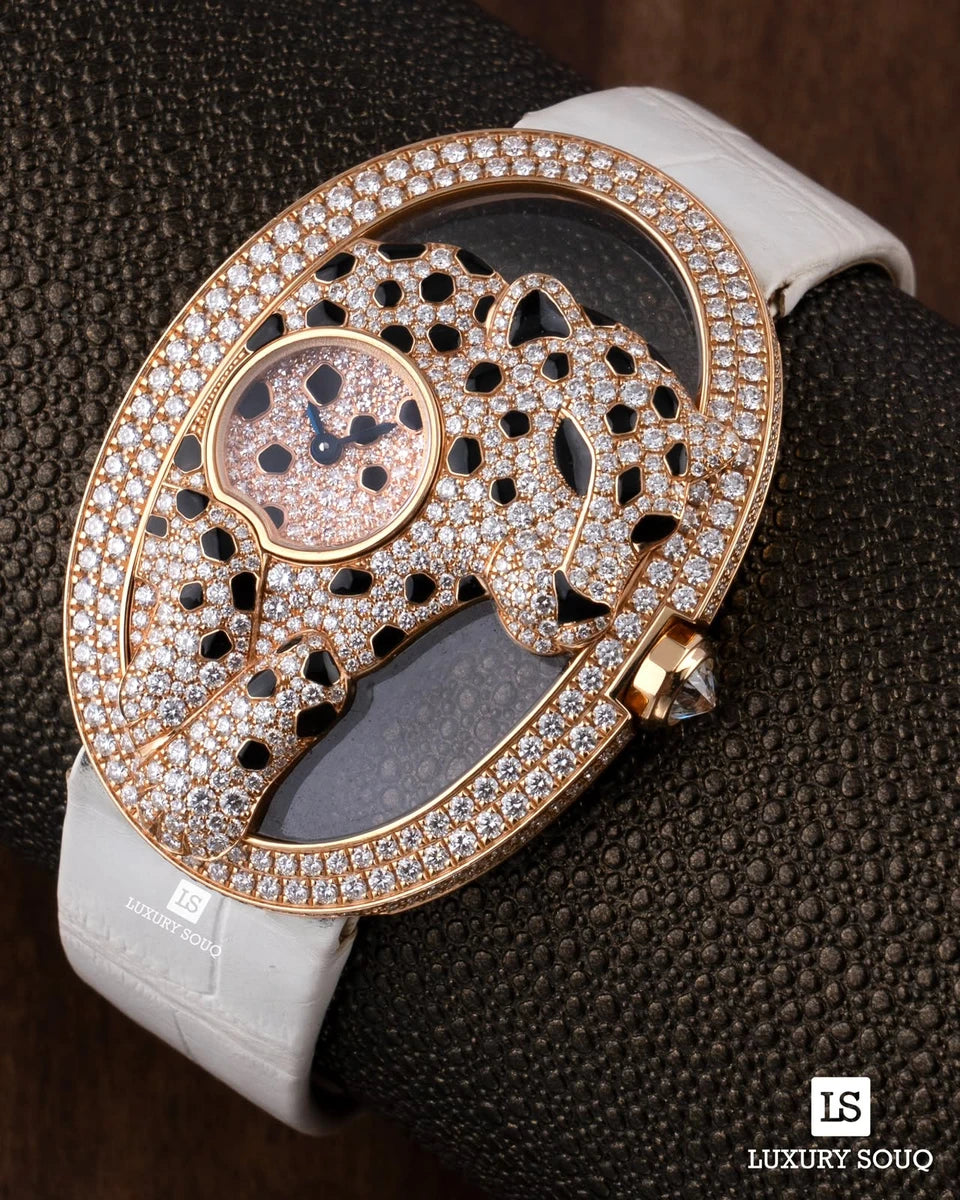 Cartier Panthère Ajourée de Cartier HPI00971 Rose Gold Diamond Openwork Panther Dial