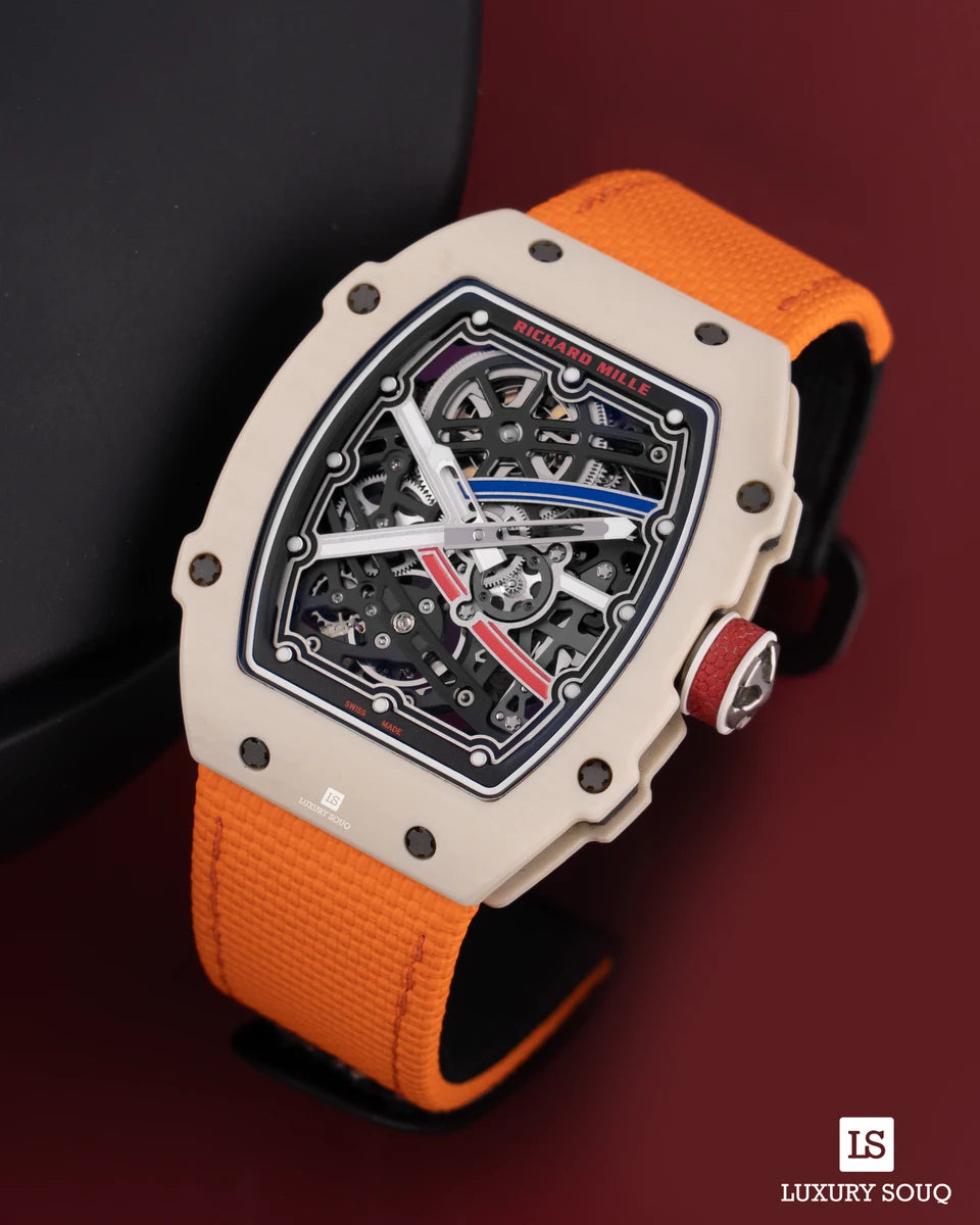 Richard Mille RM 67-02 CA-FQ Alexis Pinturault White Carbon TPT 38.7mm Skeleton Dial Unisex Watch