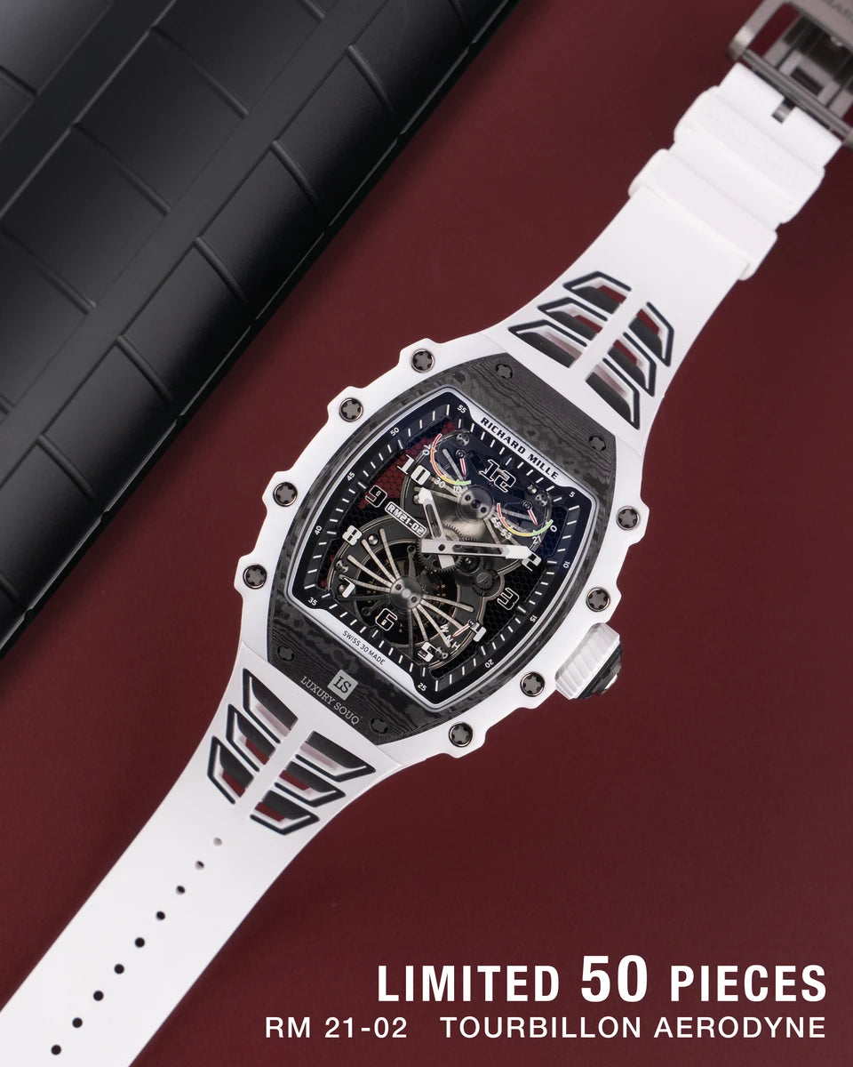 Richard Mille RM 21-02 White Manual Winding Tourbillon Aerodyne Limited Edition 50 Pieces