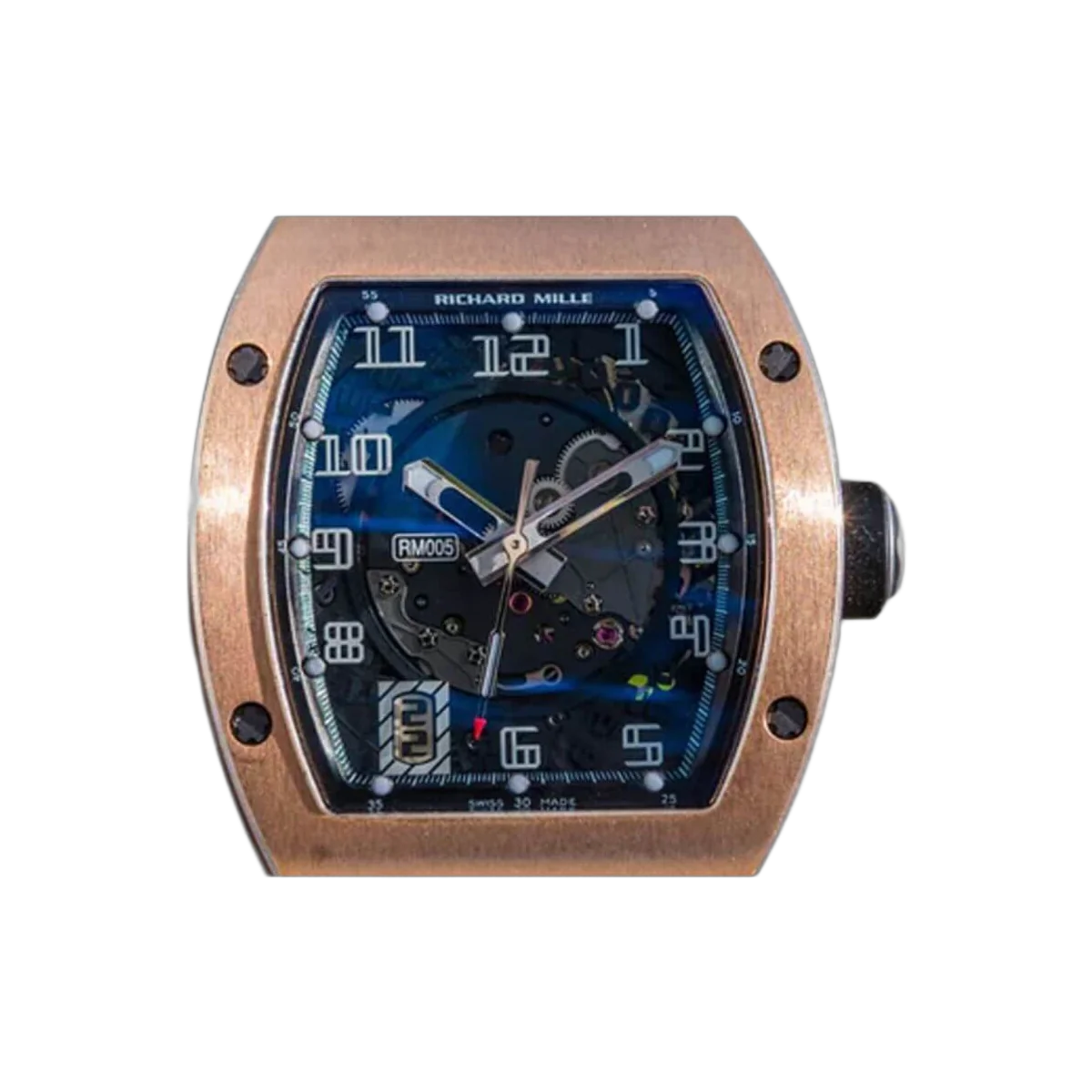 Richard Mille Rm 005 Automatic 18K Rose Gold Blue Rubber Straps – additional product photo 3