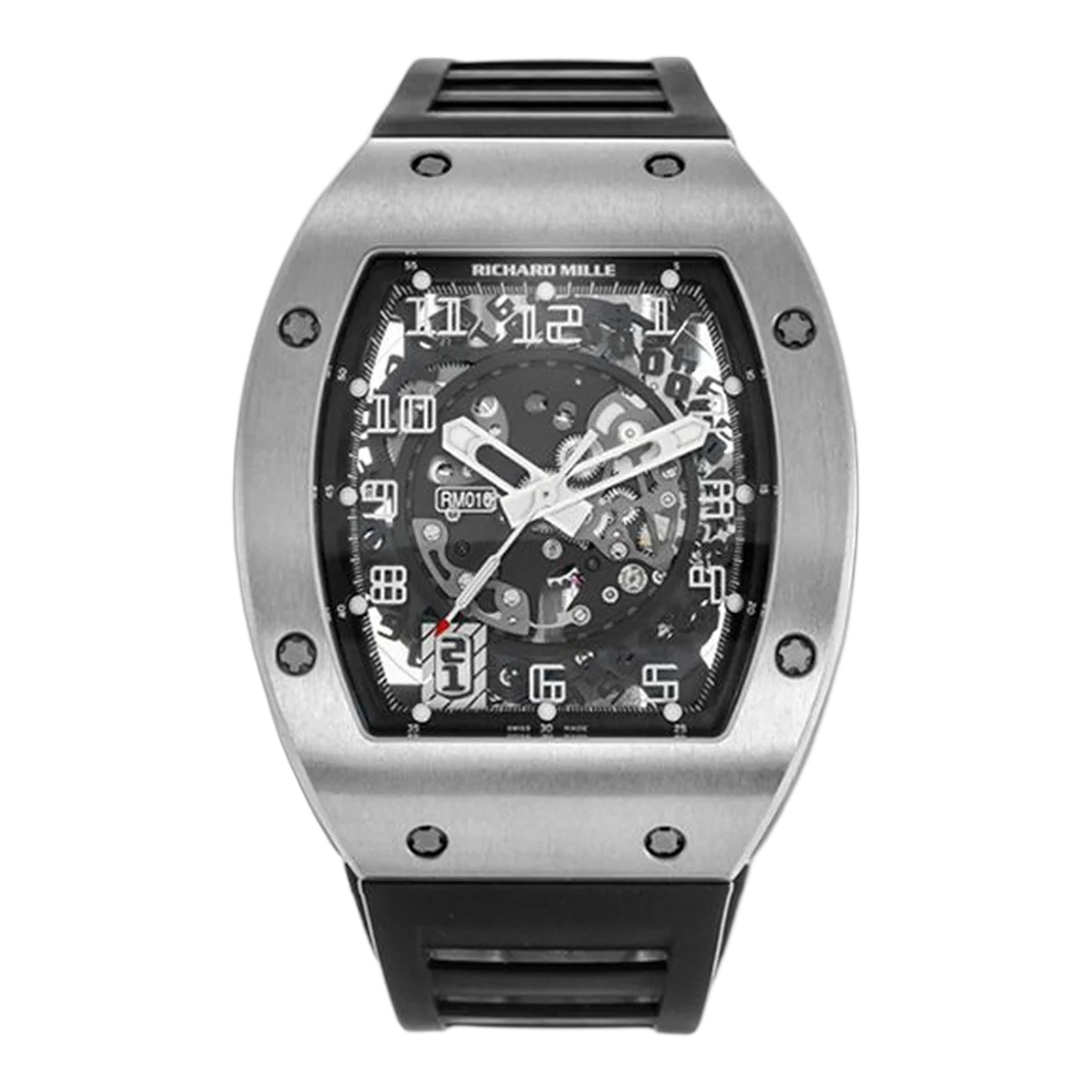 Richard Mille Rm 010 Ah Ti Titanium Ginza Collection Limited Edition 40Mm Titanium Black Rubber Straps Men's Watch