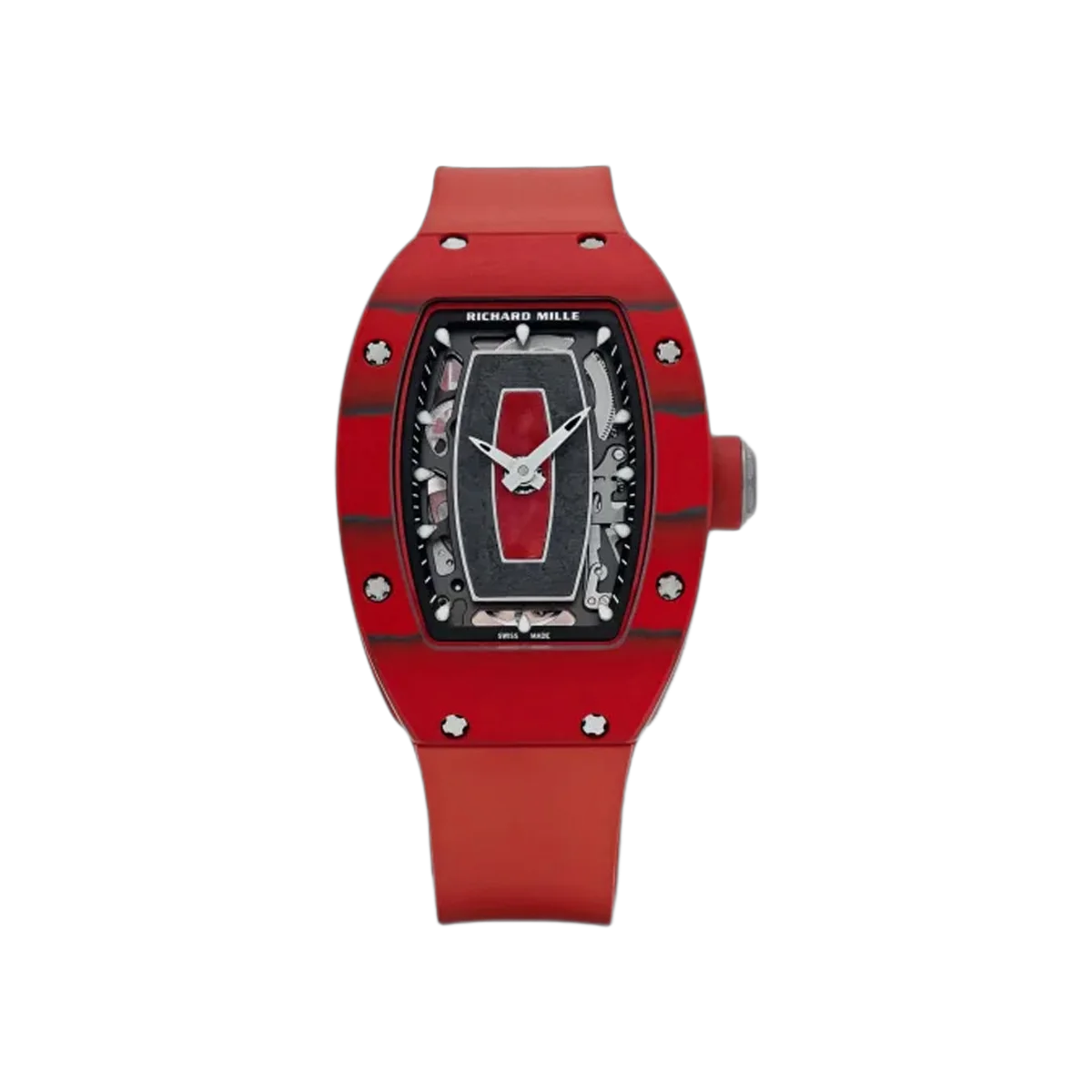 Richard Mille RM 07-01 Racing Red Carbon TPT Automatic Winding 45.66mm Black Dial Ladies Watch