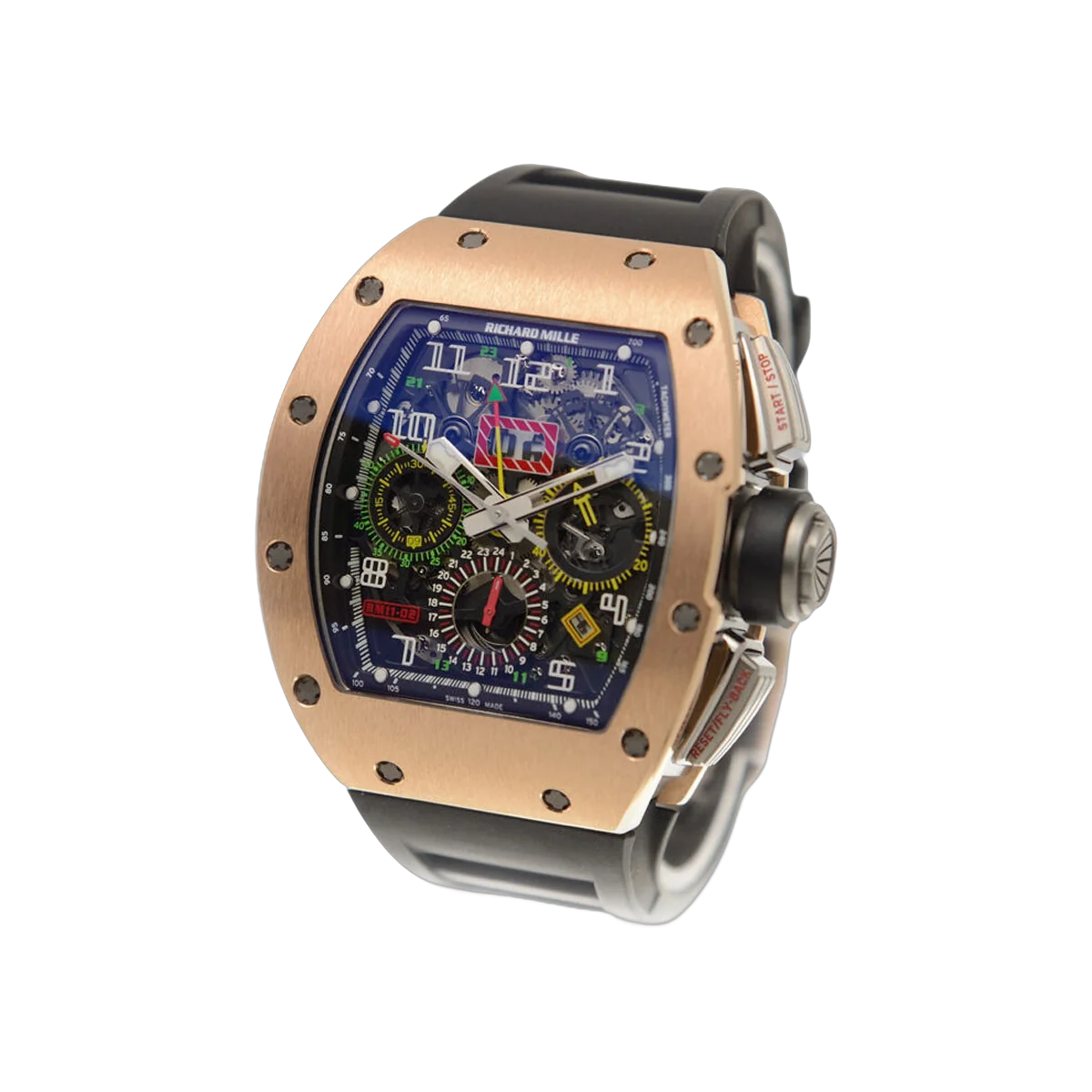 Richard Mille RM 11-02 GMT Rose Gold & Titanium 42.7mm Skeleton Dial Men's Watch – additional product photo 2