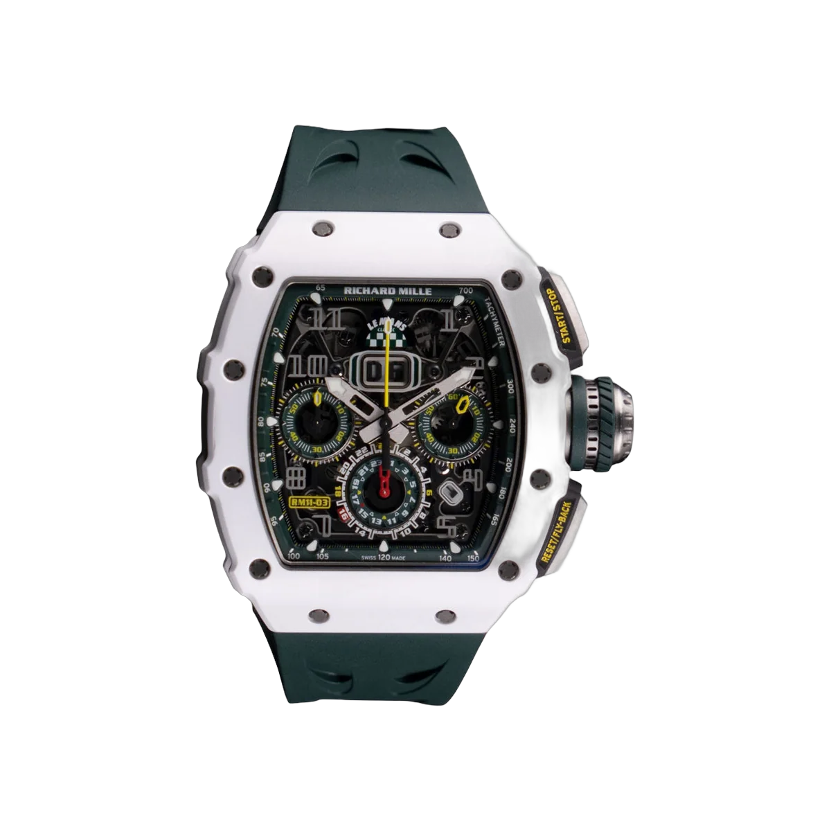 Richard Mille RM 11-03 Le Mans Classic White Carbon Ceramic Skeleton Dial 40mm Men's Watch